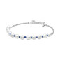 Bracelet Chaîne et Cordon Bleu Perles de Culture dÂEau Douce - 20 cm