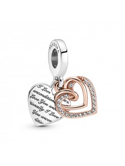 Double Charm Pendant Entrelacs de Curs