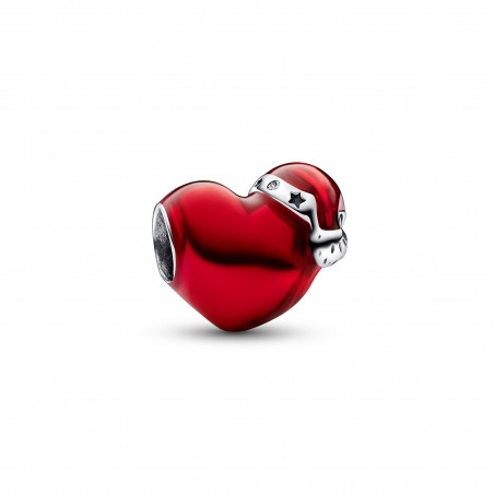 Charm Cur de Noël Rouge Métallisé