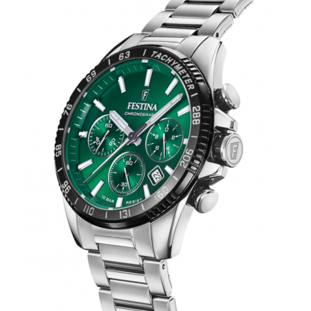 Montre Homme Festina Timeless Chronographe Cadran Vert - F20560/4
