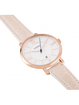 Montre Femme Fossil Blush Jacqueline Acier Cuir Rose - ES3988
