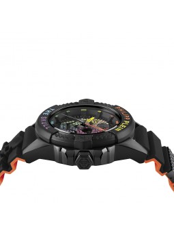 Montre Mixte PHILIPP PLEIN High-Conic Skull Noir Orange Multicolore Silicone - PWAAA1121
