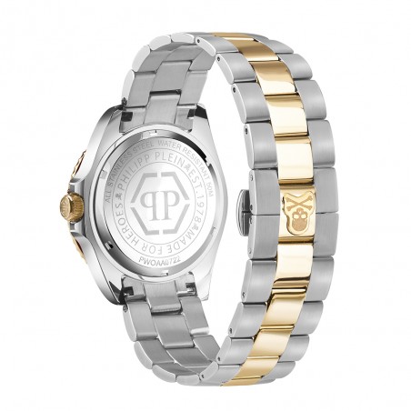 Montre Homme PHILIPP PLEIN Collection High-Conic The Skull Diver Bleu Argenté Doré - PWOAA0722