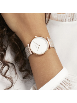 Montre Femme Cluse Triomphe Acier Bicolore Cadran blanc - CW0101208001