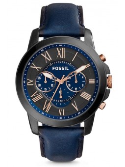 Montre Homme Fossil FS5061 - Collection BLUE GRANT style Mode avec cuir et acier - Mouvement Quartz - Chronographe