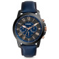 Montre Homme Fossil FS5061 - Collection BLUE GRANT style Mode avec cuir et acier - Mouvement Quartz - Chronographe