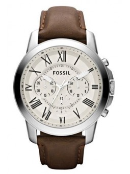 Montre Homme Fossil FS4735 - Collection  GRANT style Mode avec cuir et acier - Mouvement Quartz - Chronographe