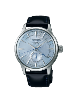 Montre Homme SEIKO Présage Cocktail Cuir Verni Noir - SSA343J1