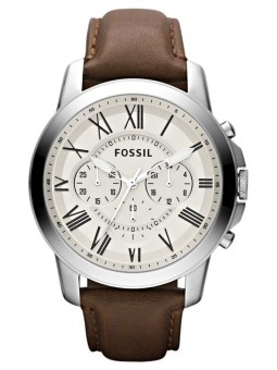 Montre Homme Fossil FS4735 - Collection  GRANT style Mode avec cuir et acier - Mouvement Quartz - Chronographe