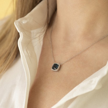 Collier One More  - Collection Etna - Topaze London blue