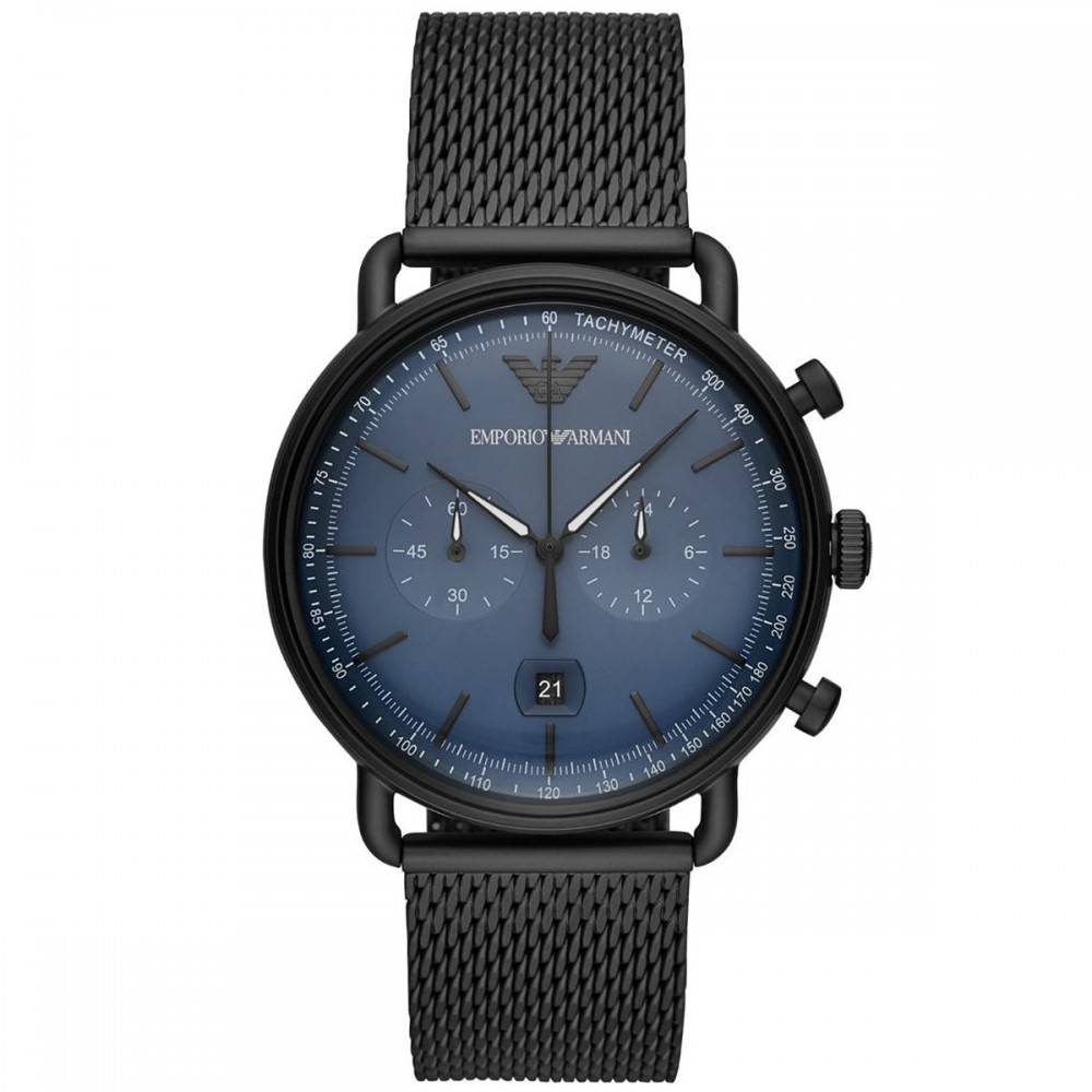 Montre Homme EMPORIO ARMANI Aviator Bleu Noir - AR11201