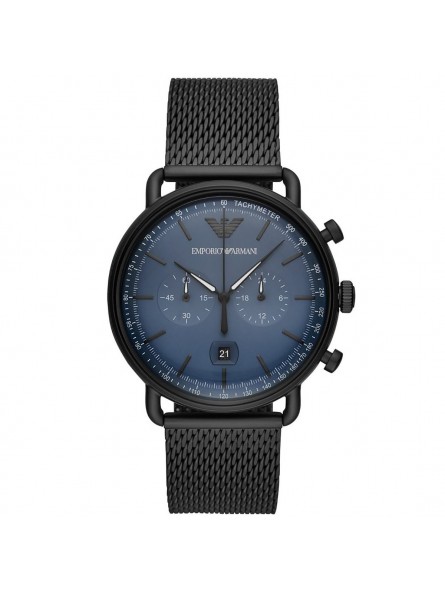 Montre Homme EMPORIO ARMANI Aviator Bleu Noir - AR11201