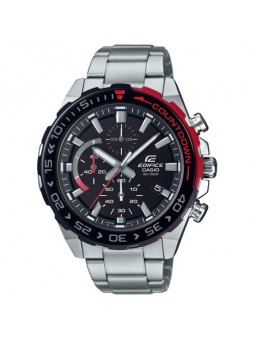 Montre Homme Casio Edifice cadran noir/bracelet acier argenté EFR-566DB-1AVUEF