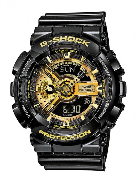 Montre Homme CASIO G-Shock Gold Noir - GA-110GB-1AER