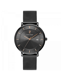 Montre metal noir 2025 homme