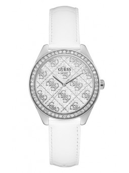 Montre Femme Guess Sugar Cuir Blanc Glitter - GW0098L1