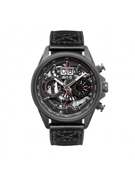 Montre Homme AVI-8 Hawker Harrier II Noir Cuir - AV-4065-05 Montre Homme AVI-8 Hawker Harrier II Noir Cuir - AV-4065-05
