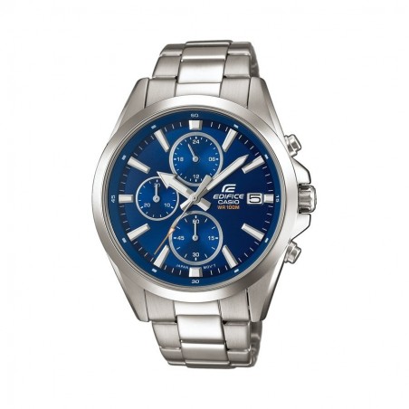 Montre homme Casio Edifice cadran bleu/bracelet acier gris - EFV-560D-2AVUEF