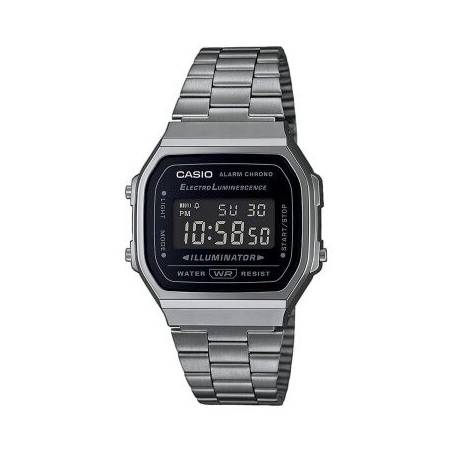 Montre Mixte CASIO Vintage Acier Gris - A168WEGG-1BEF