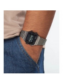 Montre Mixte CASIO Vintage Acier Gris - A168WEGG-1BEF