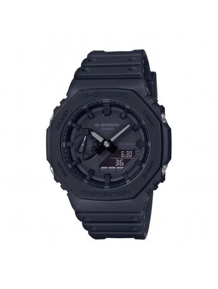 Casio - Montre Homme G-Shock - Boîtier et Bracelet Résine Noire - Ref GA-2100-1A1ER