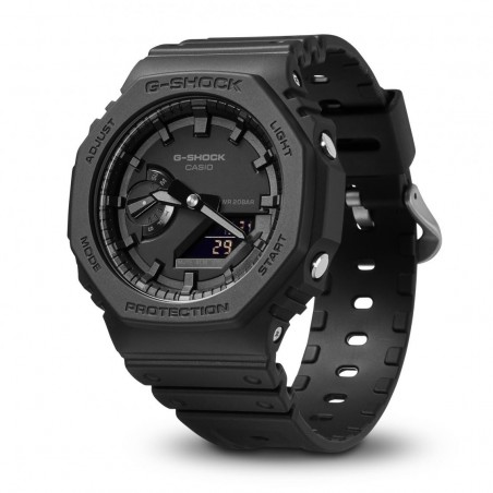 Casio - Montre Homme G-Shock - Boîtier et Bracelet Résine Noire - Ref GA-2100-1A1ER