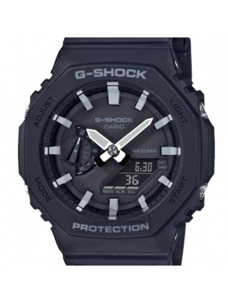 Casio - Montre Homme G-Shock - Boitier et Bracelet Résine Noir - Ref GA-2100-1AER