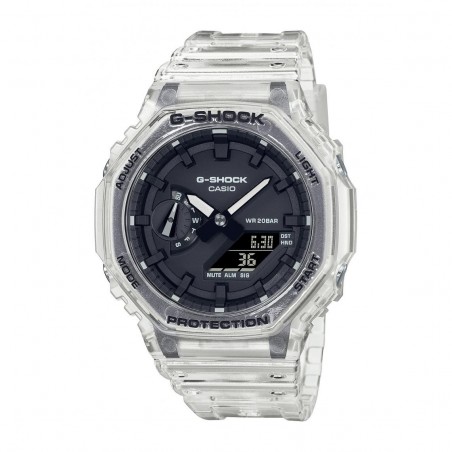 Montre Homme CASIO G-Shock Noir Résine Transparent - GA-2100SKE-7AER