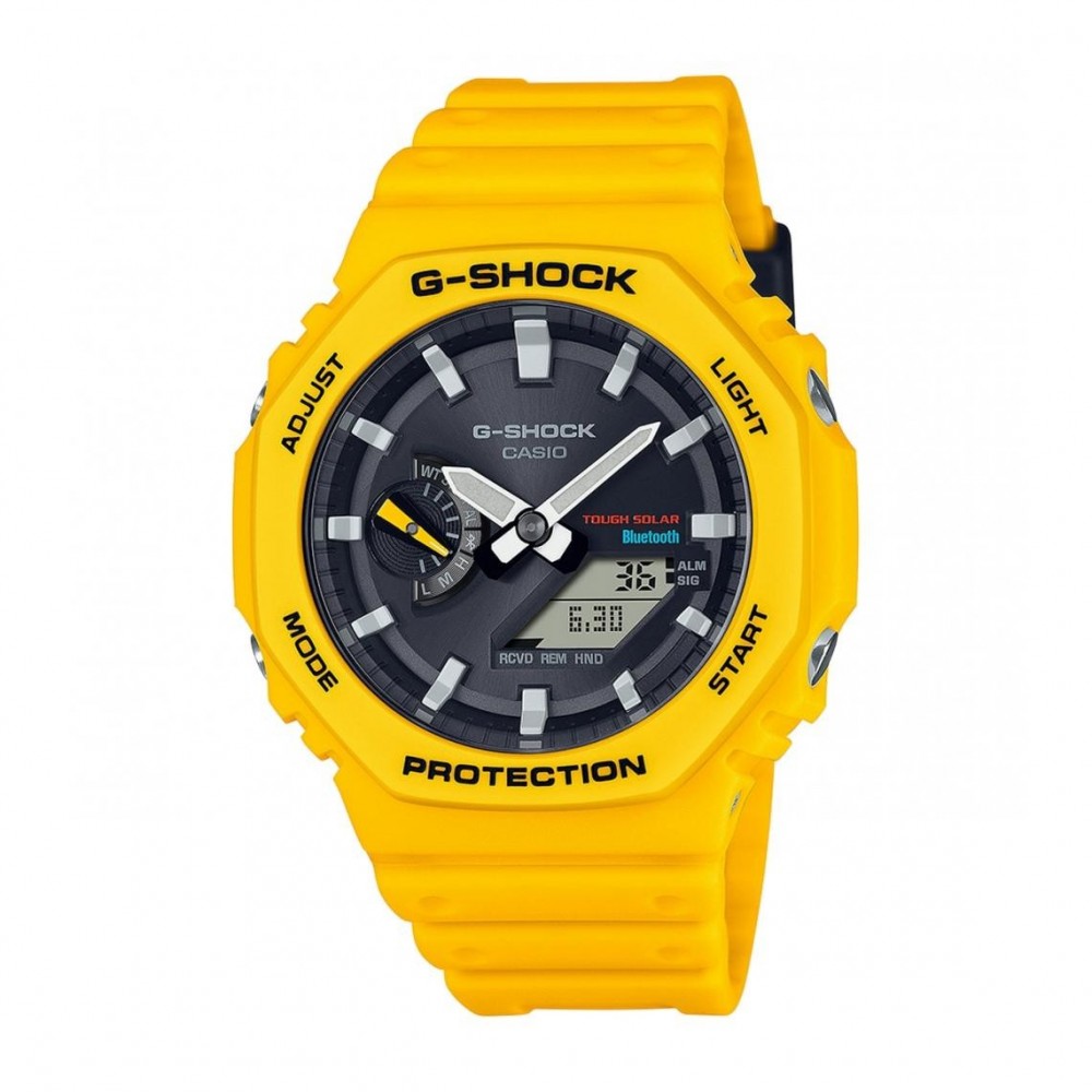 Montre Homme Casio G-Shock en Plastique Jaune Ref GA-B2100C-9AER