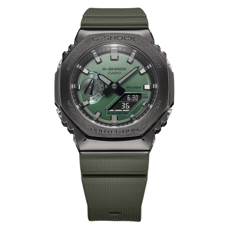 Montre Homme Casio G-Shock en Résine Kaki Ref GM-2100B-3AER