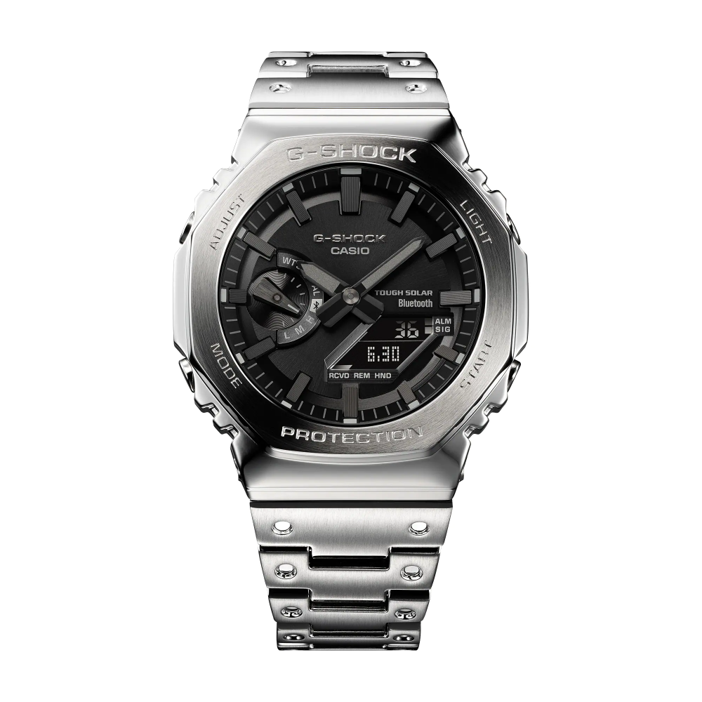 Montre Homme Casio G-Shock Chrono Acier Gris Noir - GM-B2100D-1AER