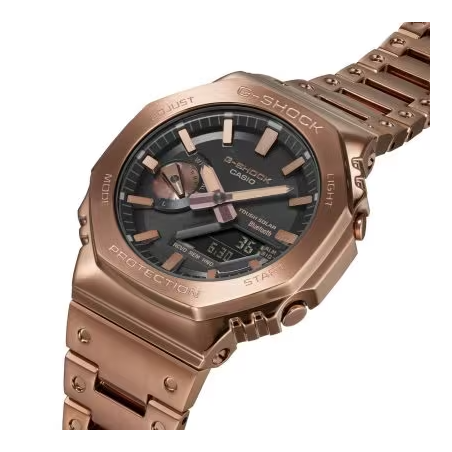 Montre Mixte CASIO G-Shock Chrono Acier Bronze Noir - GM-B2100GD-5AER