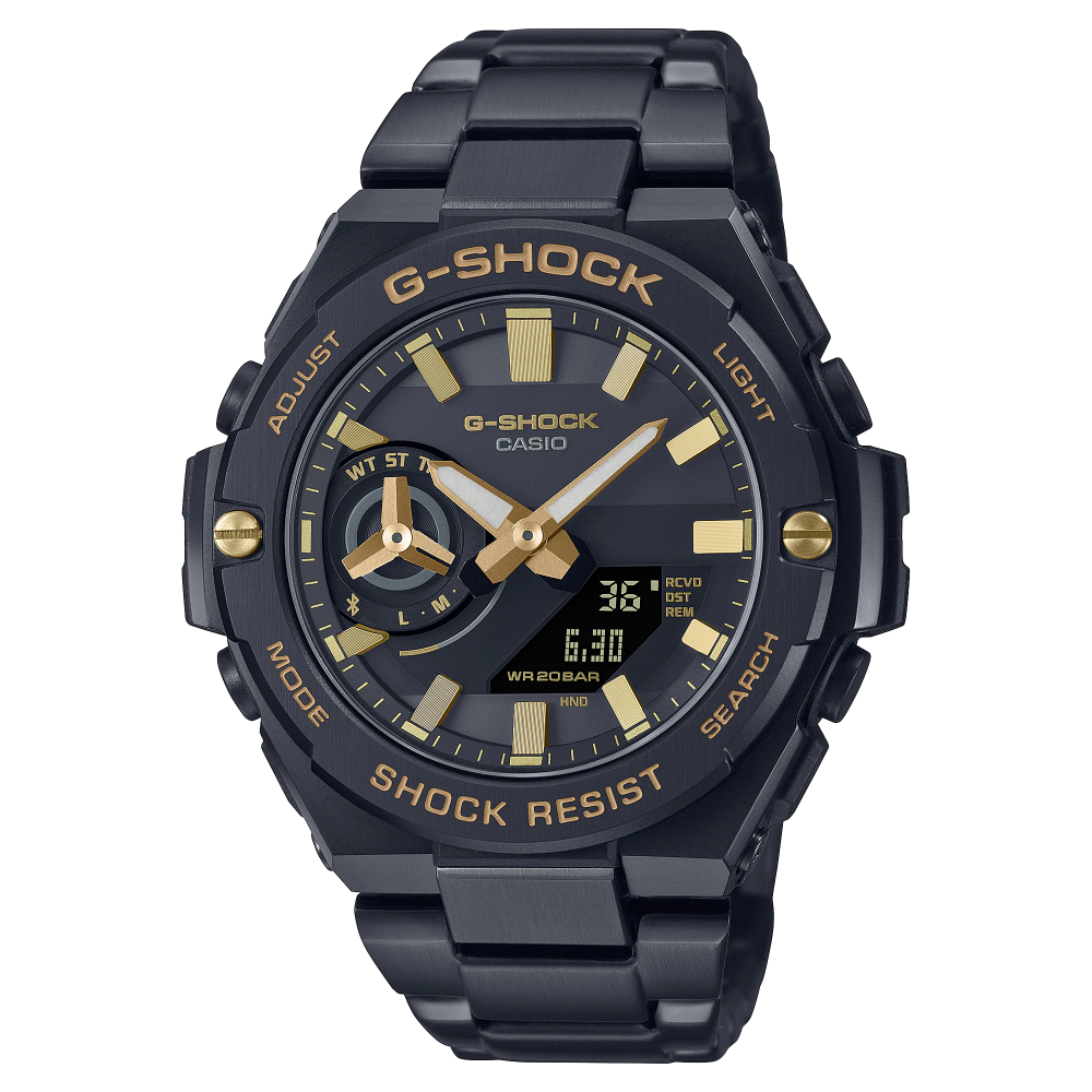 Montre Homme Casio G-Shock boîtier acier noir, cadran noir GST-B500BD-1A9ER