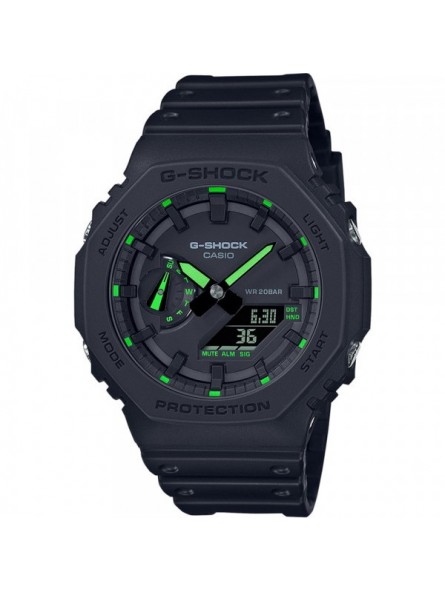 Casio - Montre Homme G-Shock - Boitier et Bracelet Résine Noir - Ref GA-2100-1A3ER