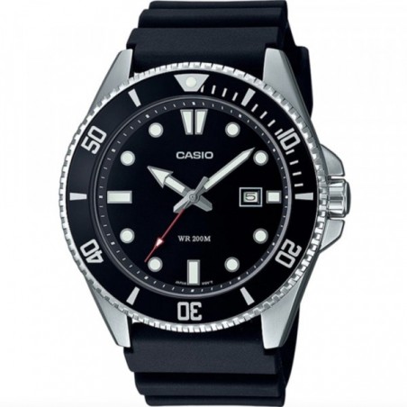Montre Homme Casio Collection en Silicone Noir Ref MDV-107-1A1VEF
