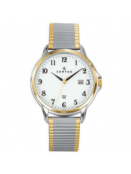Certus - Montre Homme bracelet acier bicolore extensible - Ref 616390