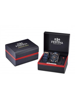 Festina - Montre Homme - Boitier Acier Bleu - Bracelet Acier Bleu Marine - Ref F20524/1
