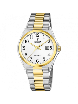 Montre Homme Festina SS22 en Acier Argenté et Doré Ref F20554/1