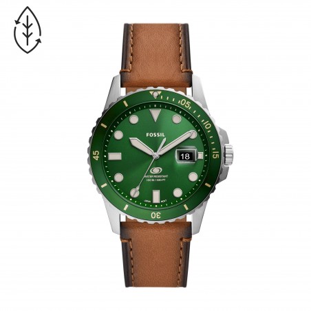 Montre Homme Fossil Fossil Blue en Cuir Marron Ref FS5946