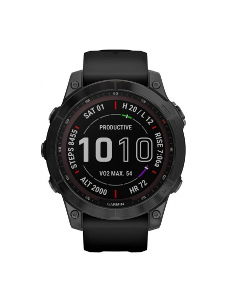 Montre Homme Connectée Garmin Fenix 7 Sapphire Solar en Silicone Ref 010-02540-35