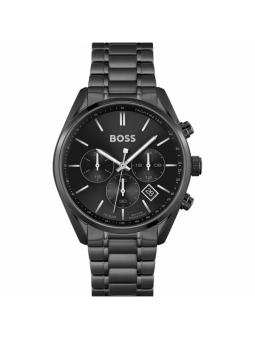 Montre Homme Boss Champion en Métal Noir Ref 1513960