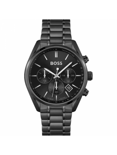 Montre Homme Boss Champion en Métal Noir Ref 1513960