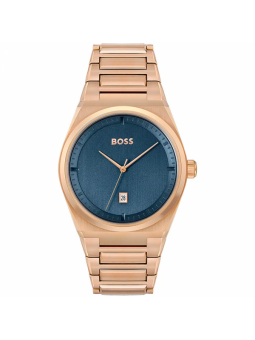Montre Homme Boss Steer en Métal Doré Rose Ref 1513995