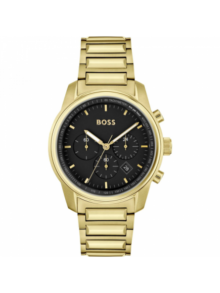 Montre Homme Boss Trace en Métal Doré Ref 1514006