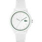 Lacoste - Montre Homme Cadran Blanc - Bracelet Silicone Blanc - Ref 2011169