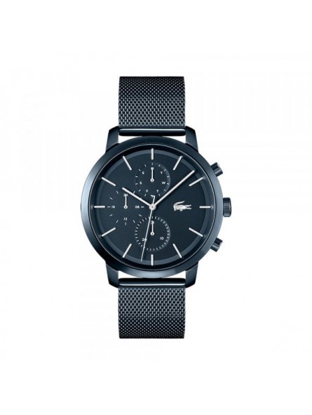 Lacoste - Montre Homme Cadran Bleu - Bracelet Acier bleu Maille Milanaise - Ref 2011196