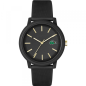 Lacoste - Montre Homme - Cadran Noir - Bracelet Silicone Noir - Ref 2011233