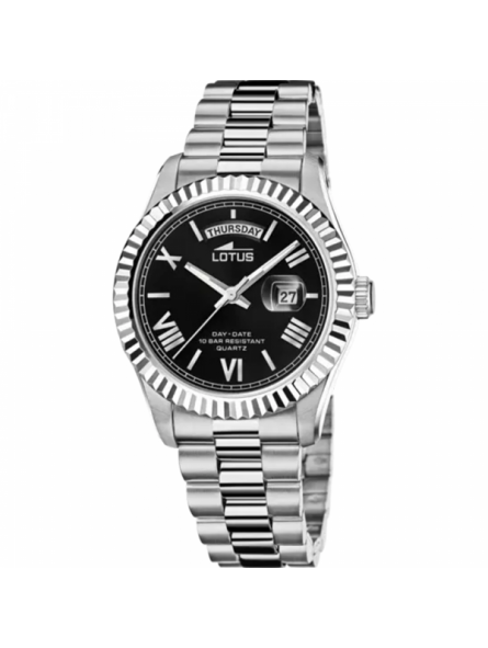 Lotus - Montre Homme Cadran noir - Bracelet acier - Ref 18854/4