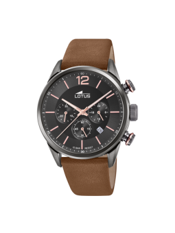 Montre Homme Lotus SS22 bracelet Cuir Marron Ref 18687/2