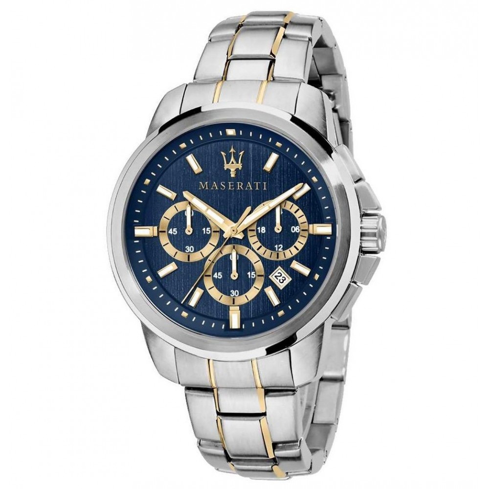 Montre Homme Maserati Successo Bleu bracelet acier - R8873621016